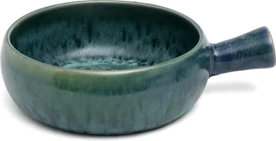 Image de Bazar Bizar Casserole de service en céramique bleu 19,5x15x5,5cm