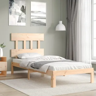 Produktbild von "2026 Promotion" Massivholzbett Schlafzimmer - ohne Matratze - 90x200 Kiefernholz - Polsterbett CC10229