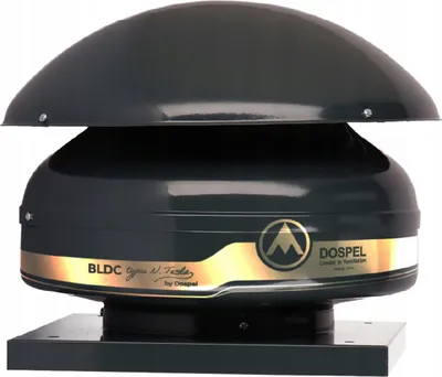Produktbild von Dospel | Dachlüfter - Dachventilator - Ø 200 mm - Schwarz - 1300m3/h - BLDC Ventilator - Energieeffizient - Hohe Leistung - Geräuscharm