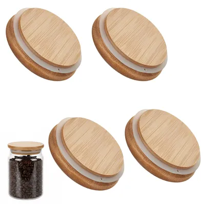 Bamboodeckel konisch 90-110 mm, 2 cm dick, 4 Stück