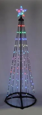 Produktbild von Weihnachtsbaum 154 LED RGB Schwarz 1,5 m