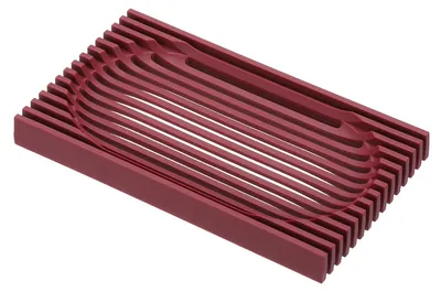 Productafbeelding van Zeepbak met afvoer - Zelfdrogende zeephouder - Rood