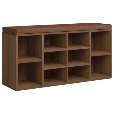 Productafbeelding van vidaXL schoenenkast, bruin, eikenlook, 103x30x48 cm, houtvezel