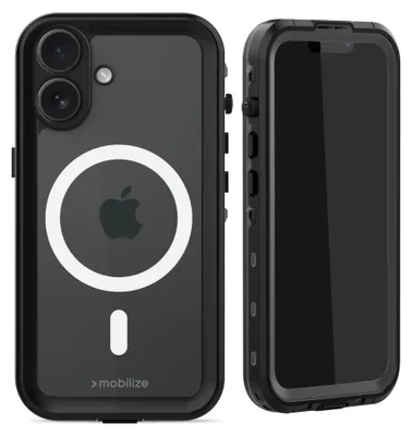 Produktbild von Mobilize Waterproof iPhone 16 Wasserdicht MagSafe Hülle Hardcase Backcover - Schwarz