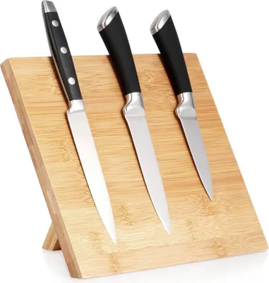 Obrázok produktu pre Vilde | magnetický blok na nože - stojan na nože - bambus - držiak na nože - 24x21 cm