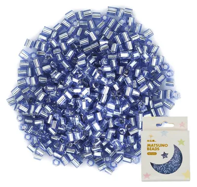 20g japanische Rocailles Glasperlen sechseckig 11/0 2mm, blau