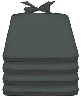 Immagine prodotto di Beautissu Set di 4 cuscini per sedia Pia, 40x45 cm, grigio grafite