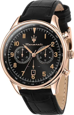 Produktbild von MASERATI Chronograph CHRONOGRAPH Edelstahl, Leder schwarz