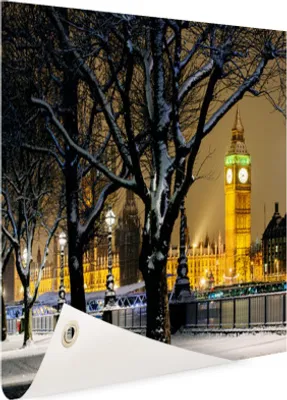 Produktbild von Gartenposter - 120x80 cm - Der Big Ben im Winter  - Modernes Wandbilder - Europäische Städte