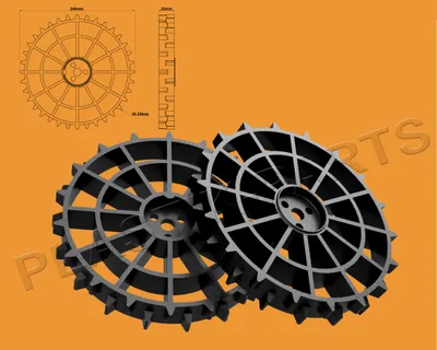 Immagine prodotto di Set di 2 ruote motrici con profilo off-road Navimow i105E i108E i110N robot rasaerba