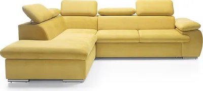 Produktbild von Ecksofa Eckcouch Polsterecke Bettkasten Schlaffunktion zitronengelb Recamiere links