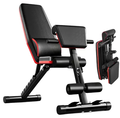 Obrázok produktu pre Nastaviteľná lavica, multifunkčný dizajn, ergonomické pohodlie, čierna farba