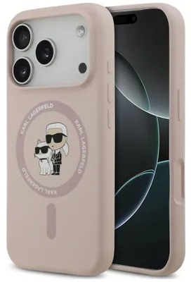 Produktbild von Karl Lagerfeld Silikon Karl&Choupette Ring MagSafe Apple iPhone 18 Pro / iPhone 17 Pro schwarz