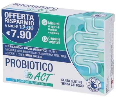 Obrázok produktu pre PROBIOTICO ACT, 15 rastlinných kapsúl