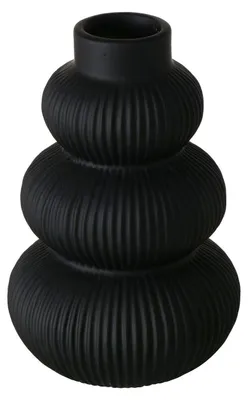 Produktbild von Schwarze Vase aus Keramik MAURICE, 21 cm