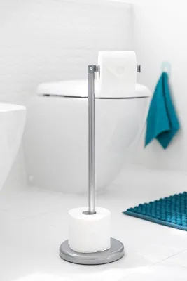 Produktbild von Toilettaschenhalter freistehend grau - stilvolles und praktisches Design - grauer Badaccessoire