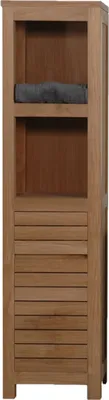 Produktbild von Teako Design Badschrank Krokom Teak Massivholz 40 x 40 x 180 cm