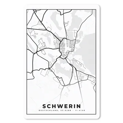 Produktbild von MuchoWow® Mauspad Mousepad Karte - Schwerin - Stadtplan - Straßenplan 40x60 cm - Mousepads - Maus Mat - Pad - Mausunterlage - Schreibtisch Accesoire
