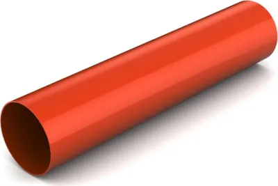 Produktbild von BRYZA Kunststoff Dachfallrohre ohne Hals Ø 63 mm, Länge 3M, Ziegelrot RAL 8004