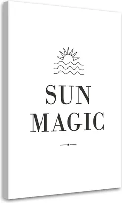 Immagine prodotto di Quadro su tela Citazione Sonnenzauber 80x120 Feeby Immagine in bianco e nero per la parete pronta per essere appesa