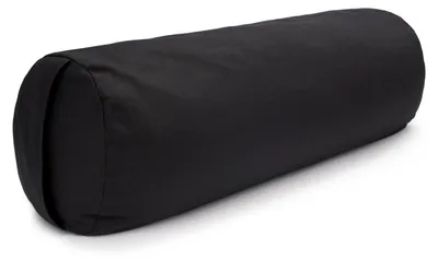 Produktbild von yogabox Yoga und Pilates Bolster / Yogarolle D - regional hergestellt - schwarz 65 x 22 x 22 cm Buchweizenschalen