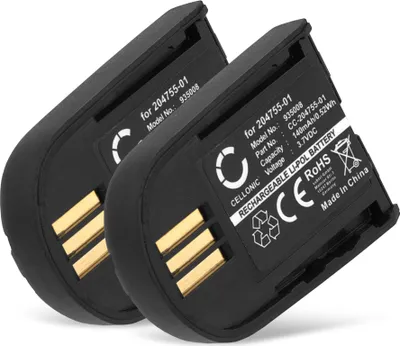 Produktbild von CELLONIC 2x Akku für Headset Kompatibel mit Plantronics Savi W740, Savi 440, Savi 740, 204755-01 - (140mAh, 3.7V)