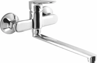 Zdjęcie produktu dla Bateria ścienna LOTTA, płaska wylewka 220 mm, chrom