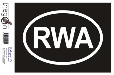 Produktbild von Aufkleber / Autoaufkleber - JDM / Die cut / Auto / OEM - Ruanda RWA - 160x110mm pink - Heckscheibe / Heckscheibenaufkleber