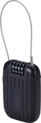Image de Bbb Minicase Xl Antivol à câble noir 2 x 1800 mm Noir 2 x 1800 mm