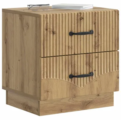 Image de vidaXL Table de chevet en chêne Artisan 43 x 34,5 x 44,5 cm, bois d'ingénierie
