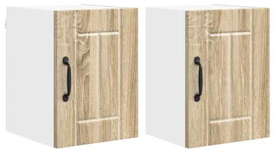 Image de Armoire murale vidaXL LUCCA, lot de 2, chêne Sonoma, 30 x 31 x 40 cm