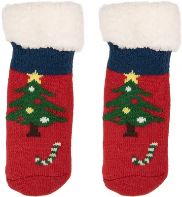 Imagen del producto de Calcetines para niños, sintéticos, talla única, rojo y verde, marca Juleeze, modelo JZSKC0012