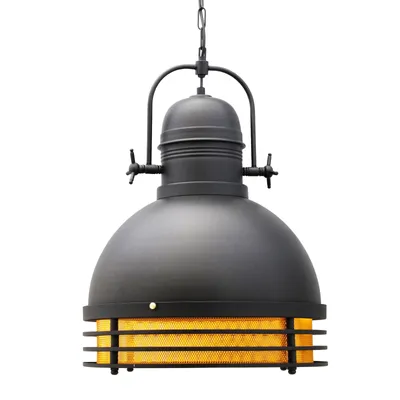 Produktbild von Pendelleuchte Hängelampe Vintage Ø40 cm E27 Schwarz Metall Lampe