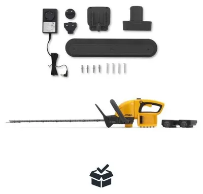 Imagen del producto de Tijeras de podar eléctricas STIGA, incluyendo 2 baterías de 20 V y un soporte de pared con función de carga | Tijeras de jardín | Tijeras de podar con una longitud de corte de 54 cm | Mango giratorio de 180°