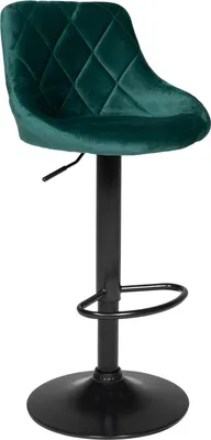 Image de Tabouret de bar en velours vert ROBIN