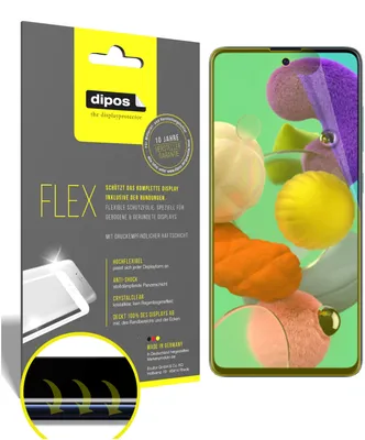 Obrázok produktu pre 3x ochranná fólia pre Samsung Galaxy A51, 100% pokrytie displeja, dipos Flex