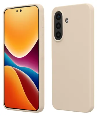Produktbild von kwmobile Handyhülle für Samsung Galaxy A57 5G Hülle - Case Silikon - Kabelloses Laden - Schutzhülle Cover in Creme matt