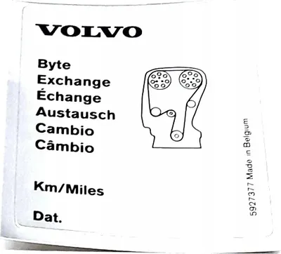 Zdjęcie produktu dla VOLVO C30 C70 S40 V50 XC60 etykieta rozrząd OE