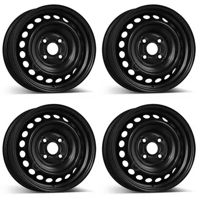 Productafbeelding van 4 stalen velgen, 5.5Jx14 inch, ET42, 4x100 boutgaten, geschikt voor Hyundai i10. Set van 4