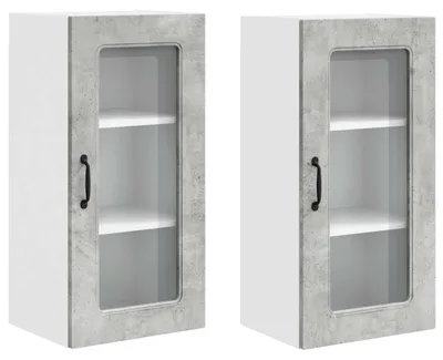 Immagine prodotto di vidaXL Pannello frontale per lavastoviglie Kalmar, 2 pezzi, grigio cemento, 40 x 31 x 80 cm