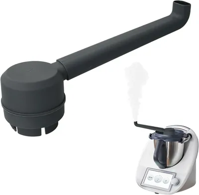 Produktbild von Dampfumleiter für Thermomix TM5 und TM6, Zubehör zur Dampfableitung aus lebensmittelechtem PP, schützt die Küche vor Lebensmittelverschüttungen