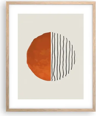 Produktbild von Gerahmtes Poster - Rahmen in heller Eiche - Modern Sonne Meer - 40x50 cm - Wand Bild - Wanddeko - Wandbilder - Kunstposter - Wandposter - Bilderrahmen - Bilder - Kunstdruck - P2NPA40x50-4512