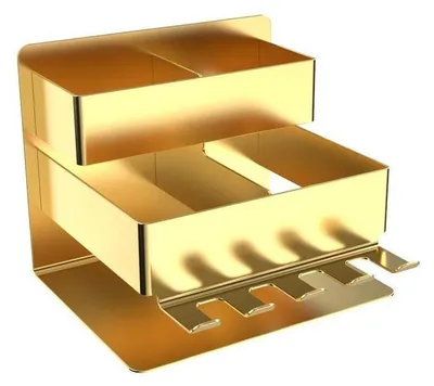 Produktbild von Zahnbürstenhalter Elektrische Zahnbürste Wand Ohne Bohren Gold 4 Fächer Metall