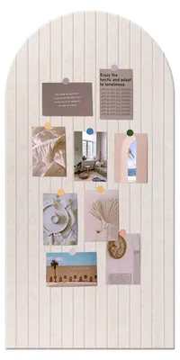 Imagen del producto de Pizarra de fieltro beige, autoadhesiva, de 120 x 60 cm, para oficina y escuela