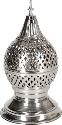 Immagine prodotto di Lampada da tavolo orientale in ottone lampada da comodino Ishrat argento