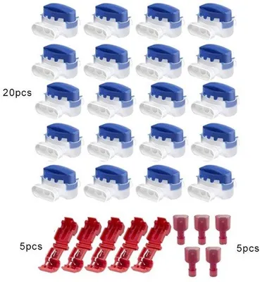 Immagine prodotto di Connettori impermeabili a 20 fili - adatti per tosaerba - Connettori per tosaerba - con 10 morsetti di collegamento - Kit di riparazione per cavi di tosaerba - adatti per applicazioni di irrigazione con tosaerba
