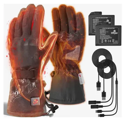 Beheizbare Handschuhe, 3000 mAh, USB-Ladung, Touchscreen, L