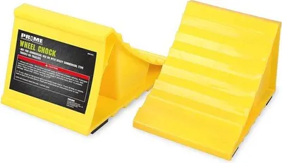Produktbild von Famanu Unterlegkeile Antirutsch aus Gummi für Wohnwagen und Anhänger - Gelb/Schwarz