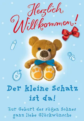 Produktbild von Geburt  Baby  Freudiges Ereignis  Glückwunschkarte im Format 115x17cm