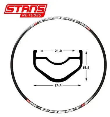 Zdjęcie produktu dla Obręcz Stans Notubes Crest MK3 27,5 650b 28h czarna snt